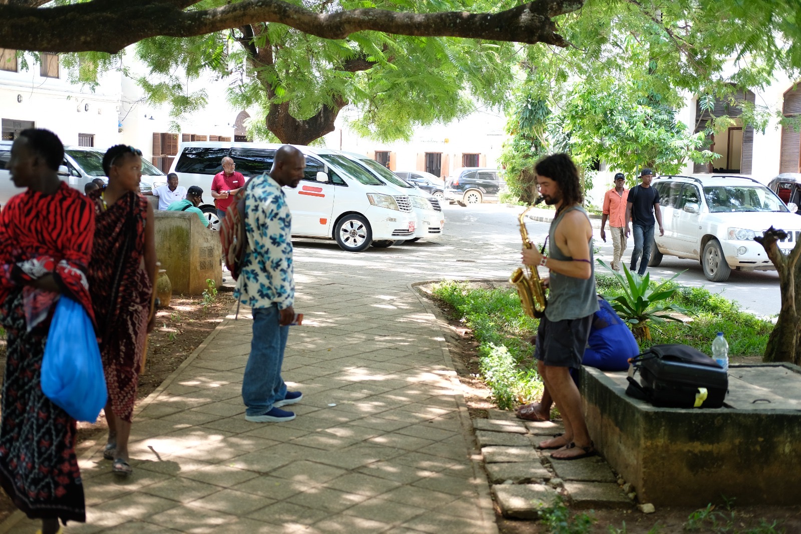 Foto tocando en Zanzibar